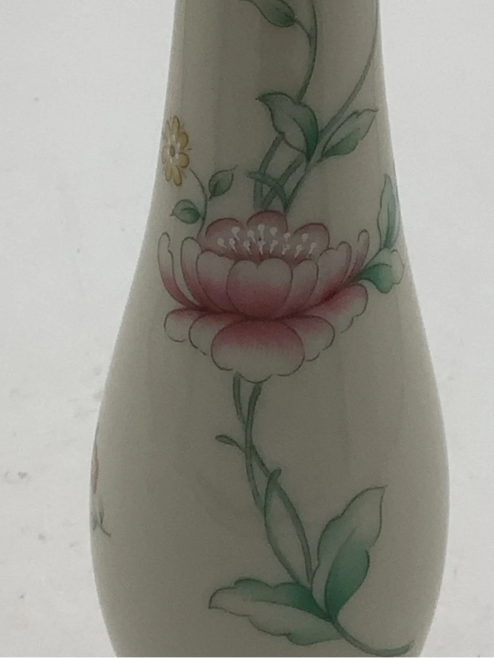 Vintage Lenox  Floral Garden Cream Bud Vase with Delicate Floral Design